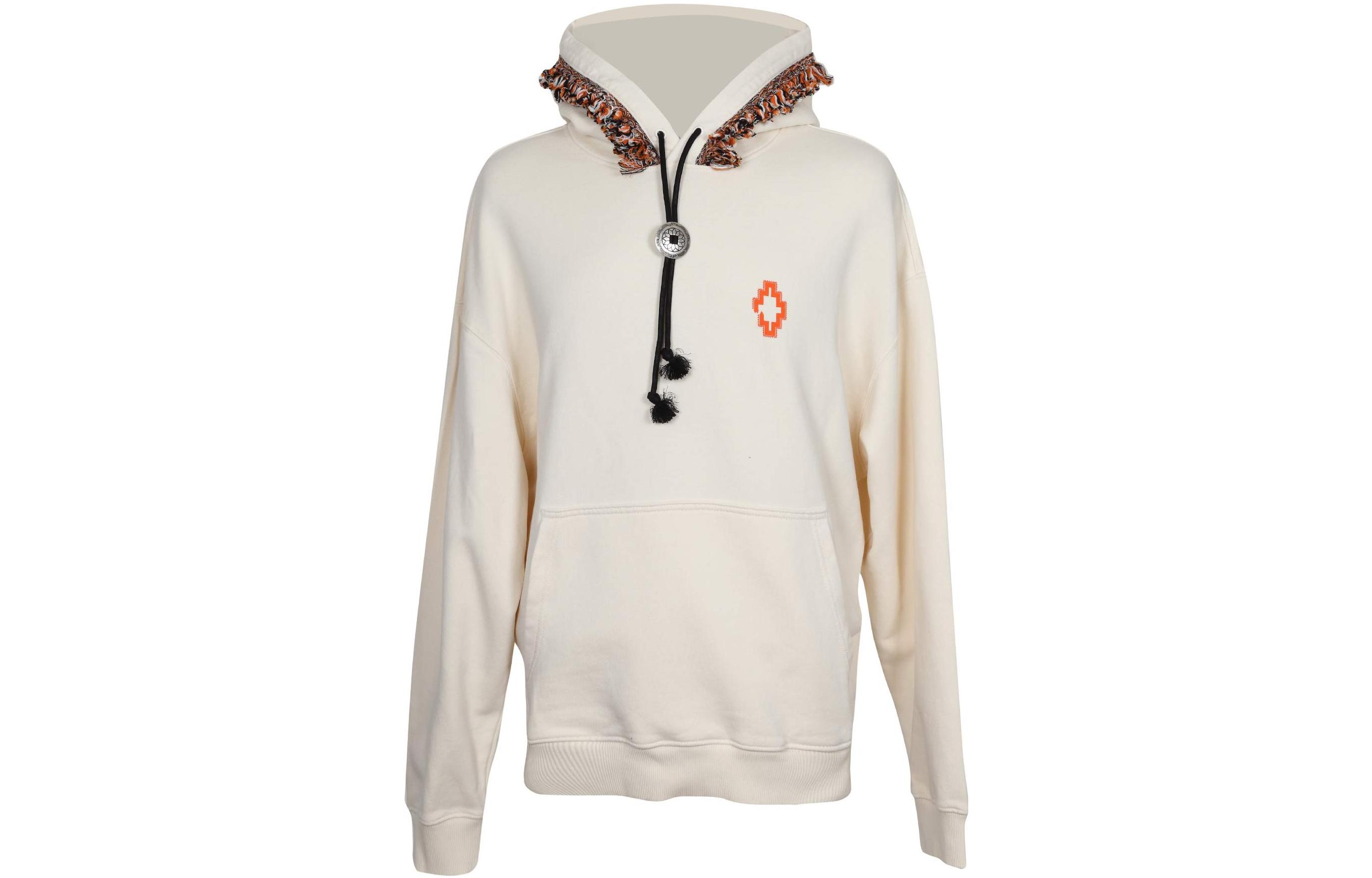 Marcelo Burlon FW22 Logo Print Drawstring Hoodie White 222063UFE000002-0110