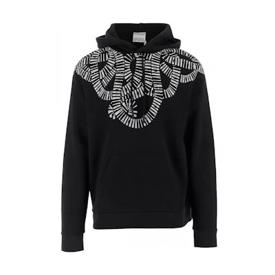 Marcelo Burlon FW22 Solid Color Black Hoodie Casual Long Sleeve CMBB106F22FLE00610201020