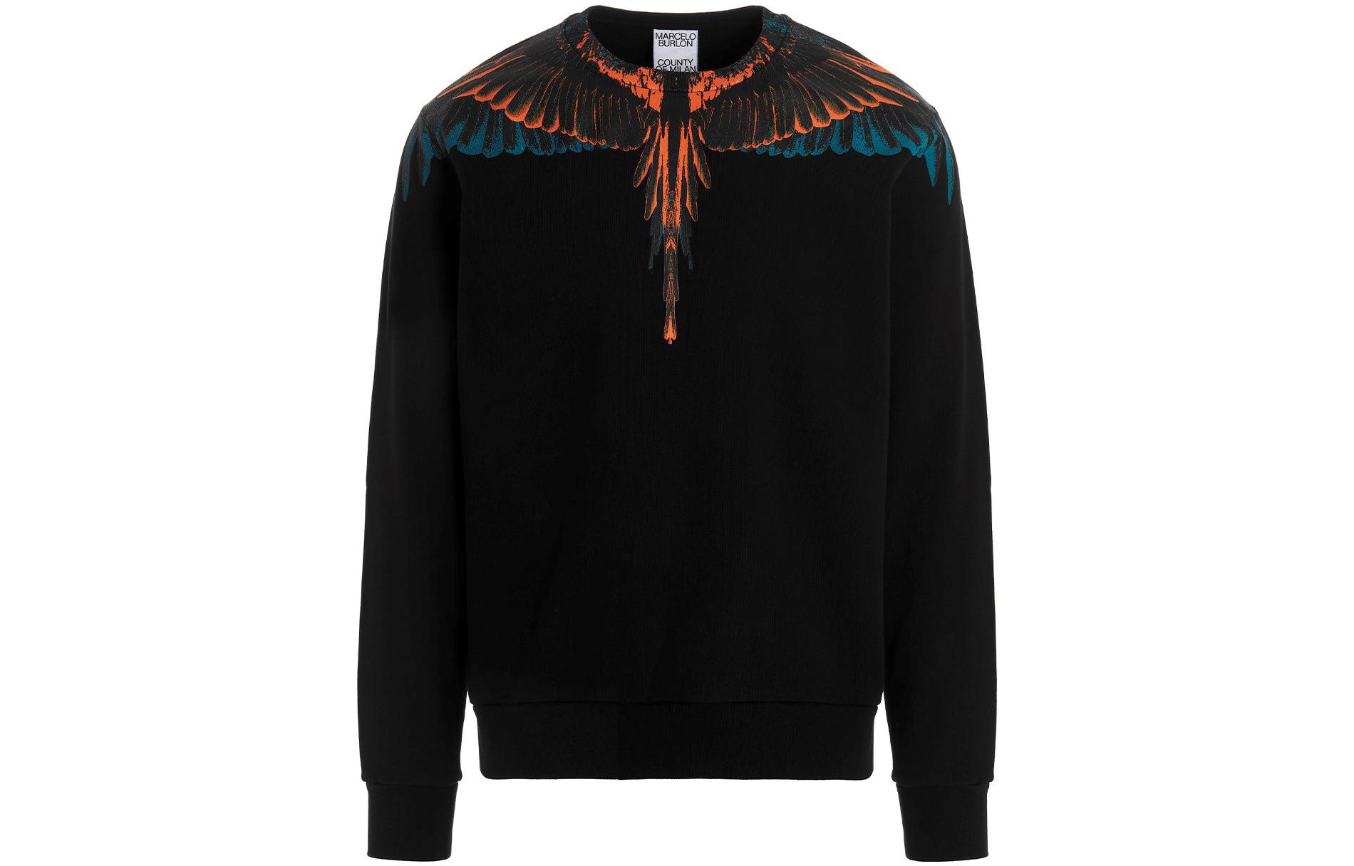 Marcelo Burlon FW22 Wing Print Hoodie White Mens CMBB007C99FLE0010110