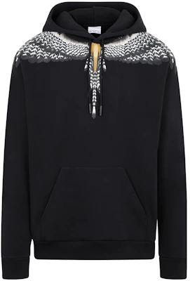 Marcelo Burlon FW22 黑色翅膀印花連帽長袖上衣 CMBB007F22FLE0021007 Order Marcelo Burlon FW22 黑色翅膀印花連帽長袖上衣 CMBB007F22FLE0021007