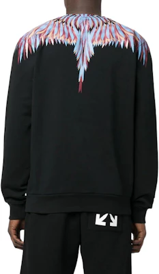 Marcelo Burlon FW22 Wings Print Crewneck Lengan Panjang Sweater Hitam Pria CMBA009F22FLE0031040 Shop Marcelo Burlon FW22 Wings Print Crewneck Lengan Panjang Sweater Hitam Pria CMBA009F22FLE0031040