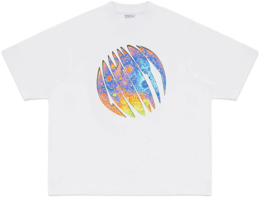 Marcelo Burlon FW23 Camiseta Blanca con Estampado Multicolor de Luna. CMAA054F23JER0060140 Order Marcelo Burlon FW23 Camiseta Blanca con Estampado Multicolor de Luna. CMAA054F23JER0060140
