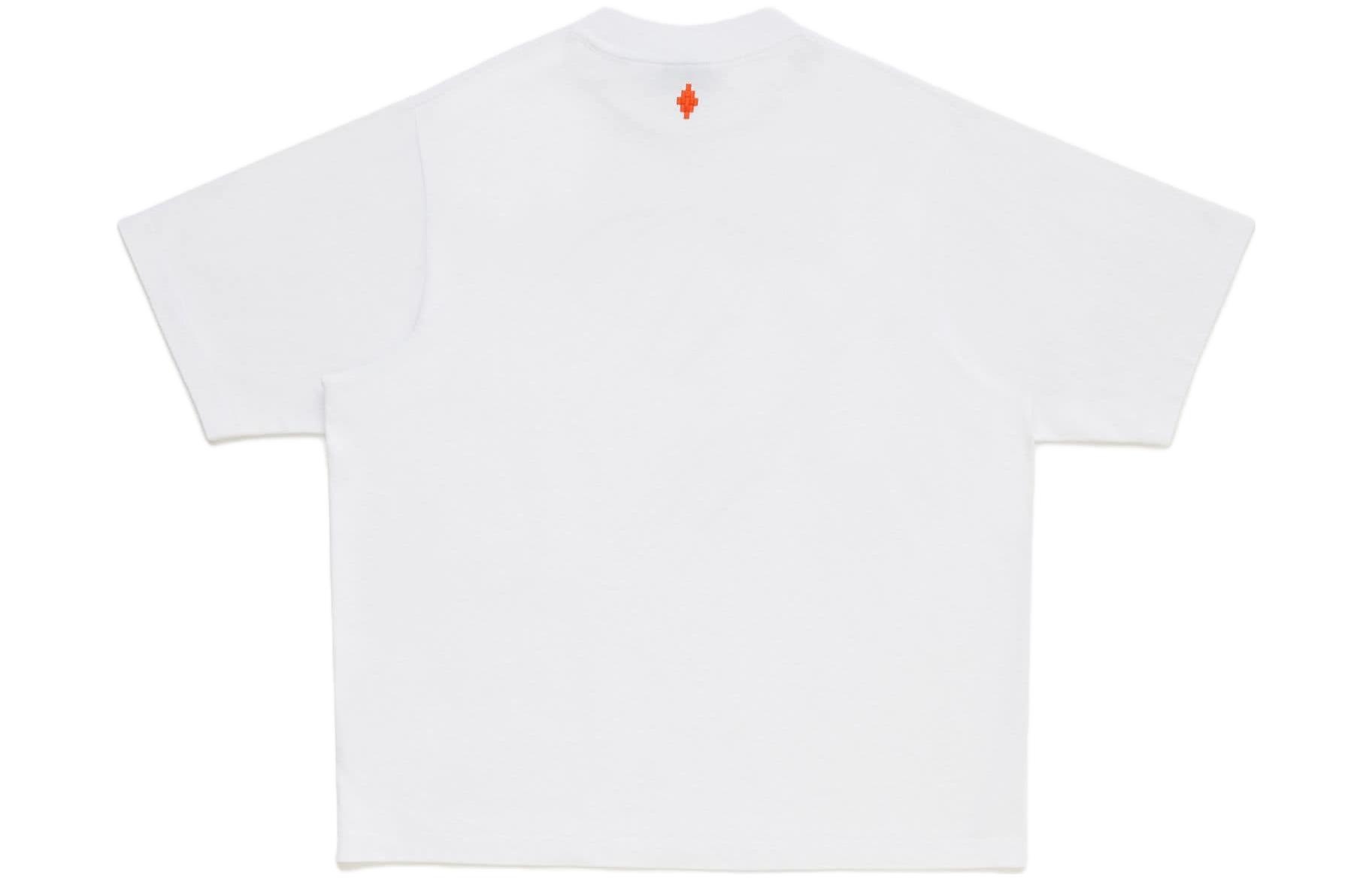 Lookbook Marcelo Burlon FW23 Camiseta Blanca con Estampado Multicolor de Luna. CMAA054F23JER0060140