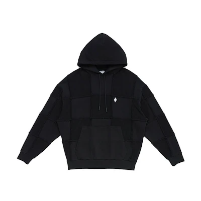 Marcelo Burlon FW23 Cross Embroidered Washed Hoodie Men’s Black CMBB107F23FLE0011001
