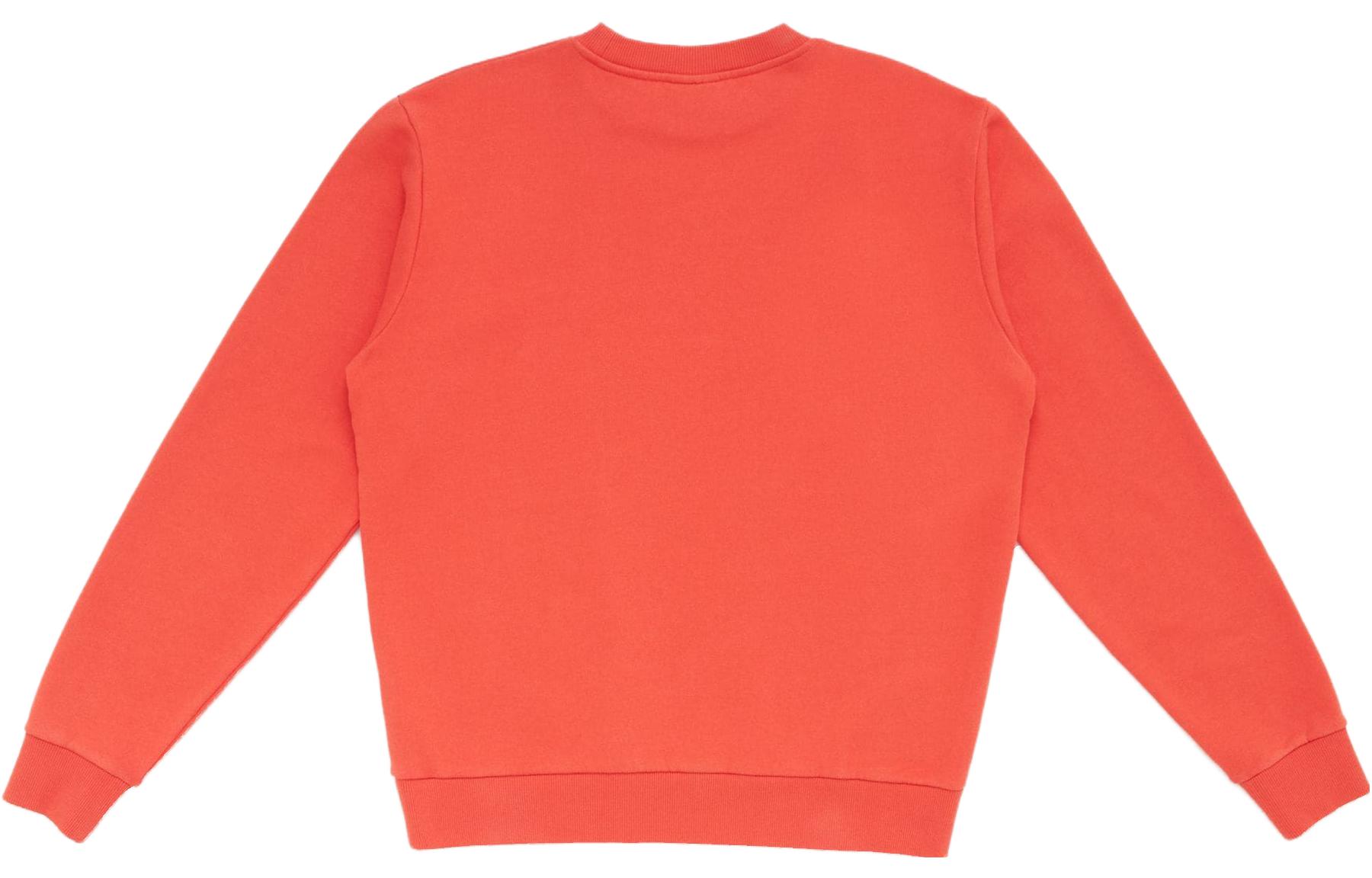 Lookbook 마르셀로 불론 FW23 크로스 로고 립 니트 크루넥 스웨터 오렌지 화이트 남성 CMBA009F23FLE0042001