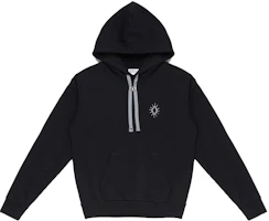Marcelo Burlon FW23 Eclipse Cross Logo Hoodie Black/Silver . CMBB007F23FLE0061072 Marcelo Burlon FW23 Eclipse Cross Logo Hoodie Black/Silver . CMBB007F23FLE0061072
