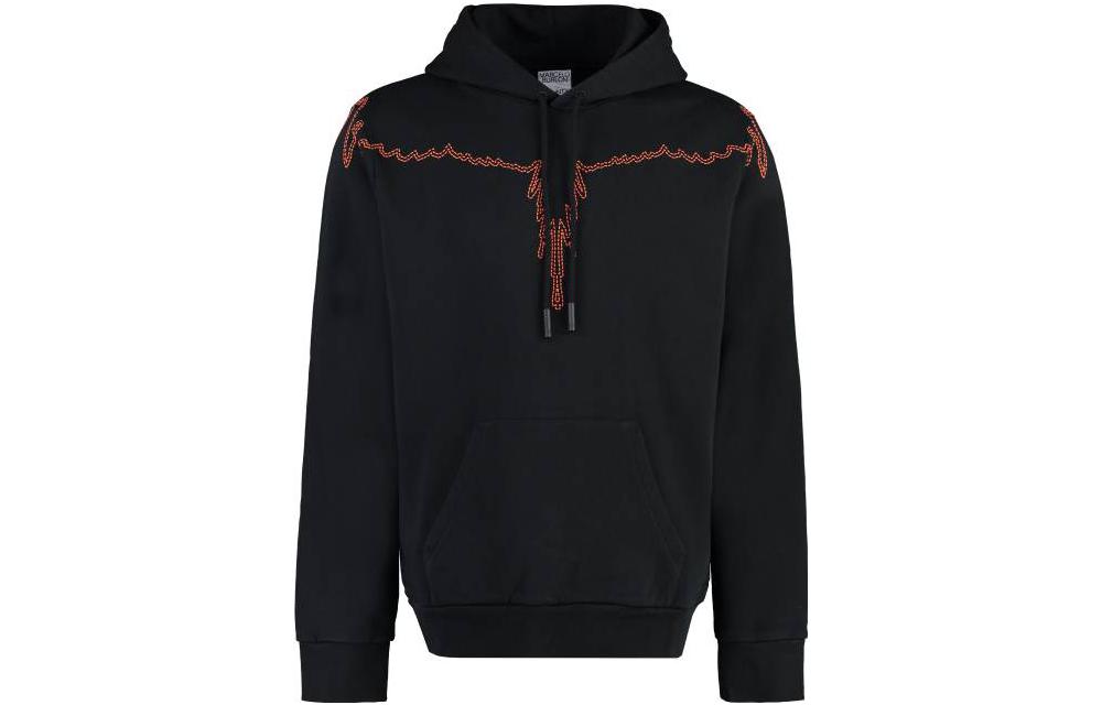 Marcelo Burlon FW23 Pattern Print Hoodie Brown Long Sleeve CMBB007F23FLE0015610