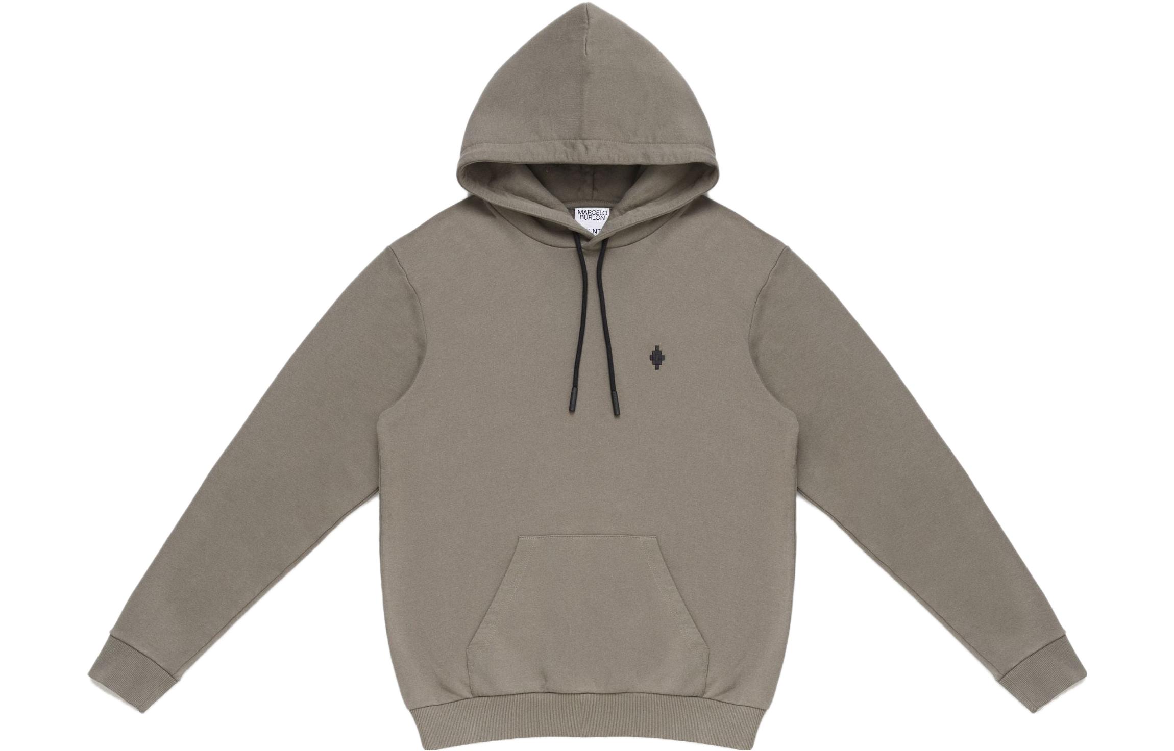 Marcelo Burlon FW23 Solid Pullover Long Sleeve Sweatshirt Black CMBA097F23FLE0021033