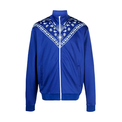 Marcelo Burlon Geometric Print Zip-Up Jacket Black - Long Sleeve CMEH001S18682053