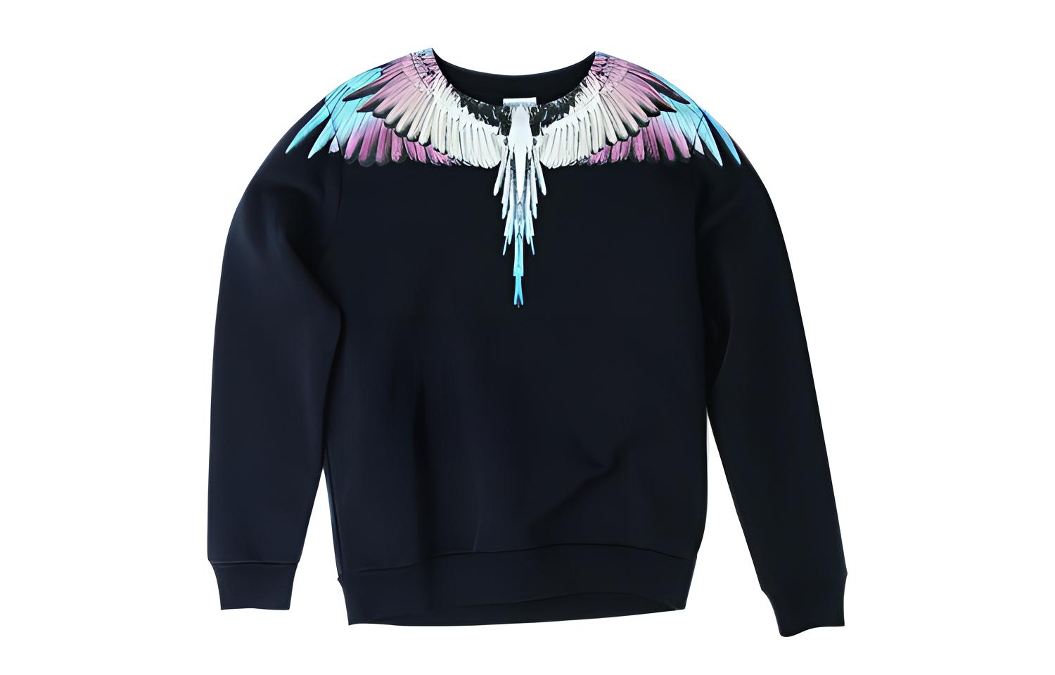 Marcelo Burlon Gradient Wings Black Long Sleeve Sweatshirt CMBA009F20FLE0011028