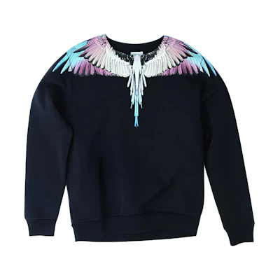 Marcelo Burlon Gradient Wings Black Long Sleeve Sweatshirt CMBA009F20FLE0011028