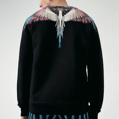 マルセロ・ブロン グラデーションウィング ブラック ロングスリーブ スウェットシャツ CMBA009F20FLE0011028 Shop マルセロ・ブロン グラデーションウィング ブラック ロングスリーブ スウェットシャツ CMBA009F20FLE0011028