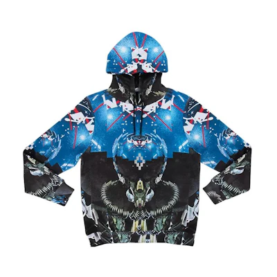 Marcelo Burlon Graphic Print Oversized Crewneck Sweatshirt Men Grey Pink CMBA069F19B36010-A888