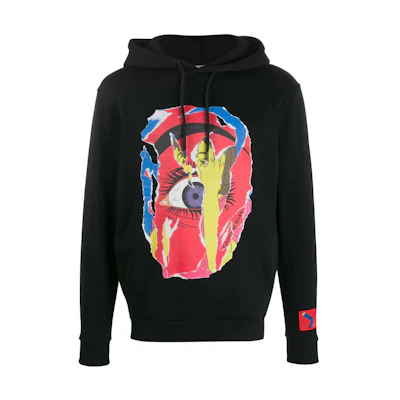 Marcelo Burlon Grey Crewneck Sweatshirt with Chest Graphic Print CMBA049R21FLE0020810