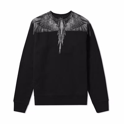 Marcelo Burlon Jen Crew Sweat White Wings Crewneck Sweatshirt Black Men’s CMBA009F175060351088
