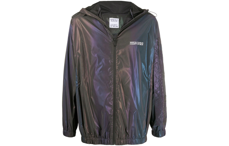 Marcelo Burlon Logo Drawstring Hoodie White Long Sleeve CMBB106F23FLE0030133