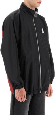 Chaqueta Negra Marcelo Burlon Logo Estampado Cuello Alto Manga Larga CMEB043F22FAB0011028 Shop Chaqueta Negra Marcelo Burlon Logo Estampado Cuello Alto Manga Larga CMEB043F22FAB0011028