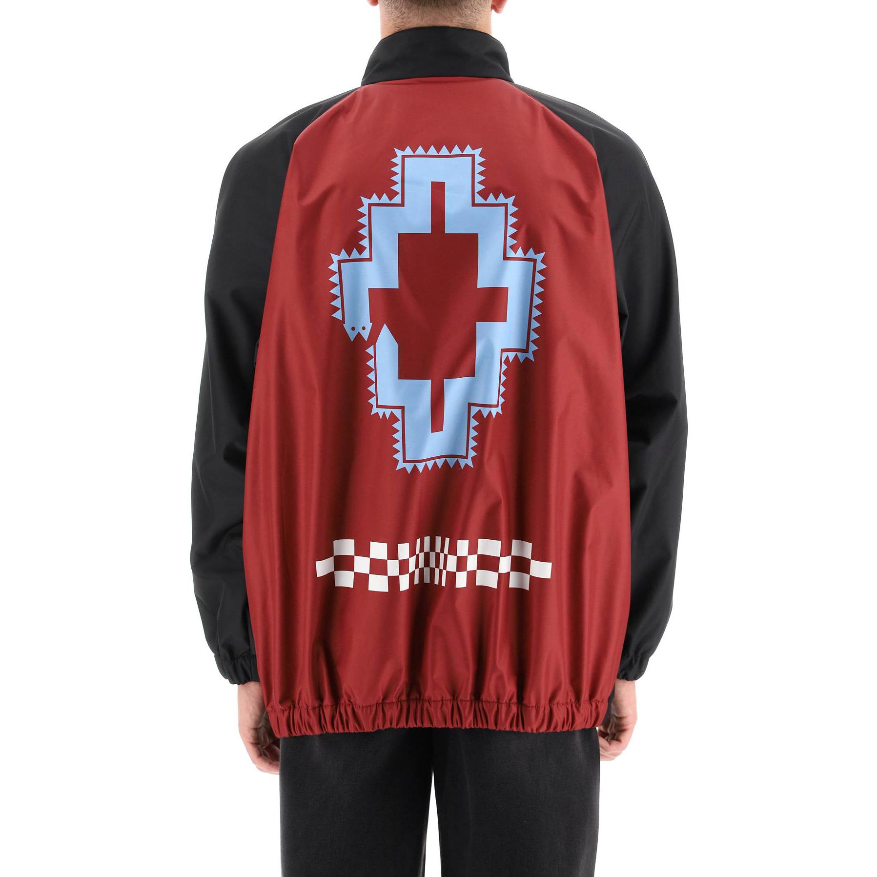 Purchase Chaqueta Negra Marcelo Burlon Logo Estampado Cuello Alto Manga Larga CMEB043F22FAB0011028