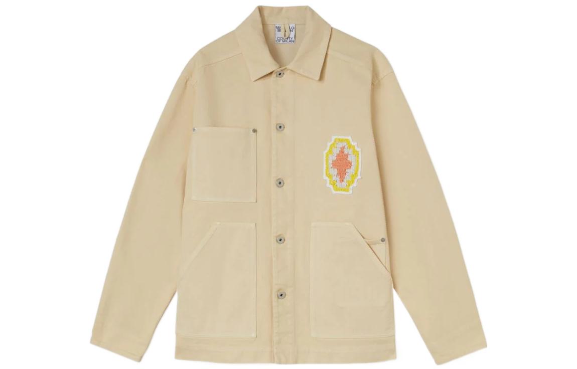 Marcelo Burlon Men’s Blue Printed Logo Hoodie Jacket CMEH028F21FAB0014572