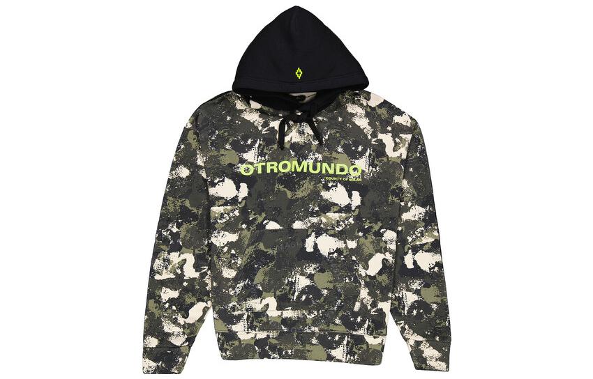 Marcelo Burlon Multi-Color Patchwork Hooded Button Jacket CMES002S23FAB0028484