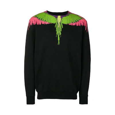 Marcelo Burlon Oversized Drawstring Hoodie Jacket Black CMEA120F19506027-10A7