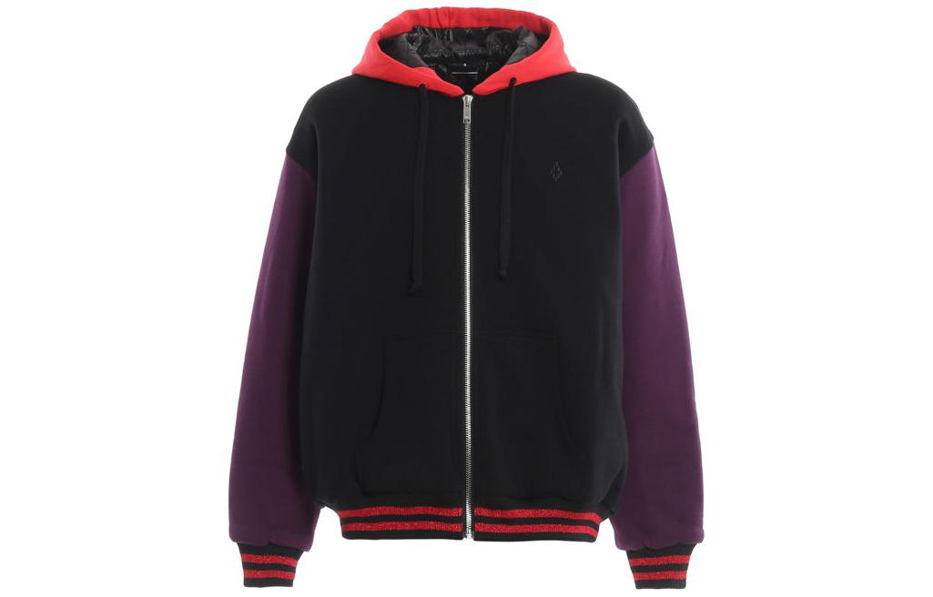 Marcelo Burlon Palm Angels Miami Tie-Dye Letter Print Hoodie Black Mens PMBA001F20FLE0031040