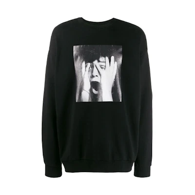 Marcelo Burlon Solid Color Logo Crewneck Sweatshirt Off-White CMBA101S23FLE0010420
