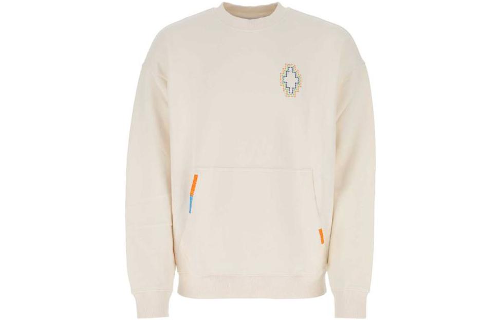 Marcelo Burlon Solid Color Oversized Hoodie Orange CMBB007F23FLE005