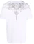 Buy Marcelo Burlon SS21 天體之翼幾何圖案圓領白色T恤。 CMAA018F21JER0060110