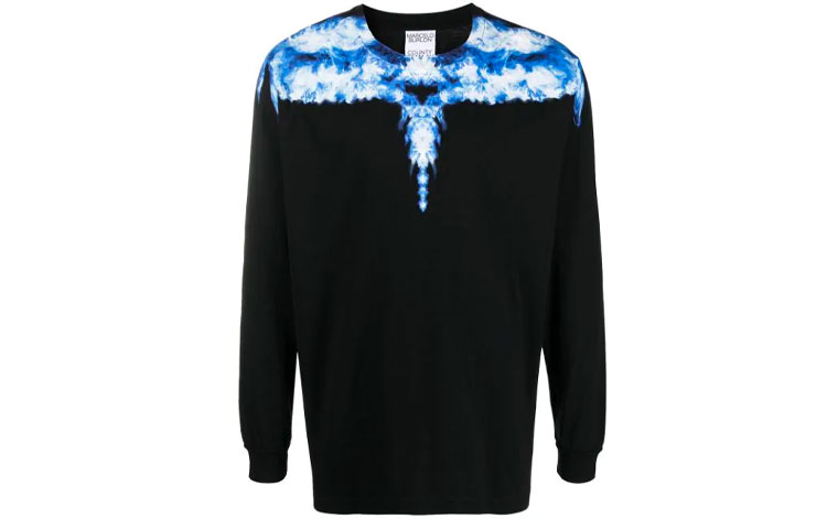 Marcelo Burlon SS21 Black Oversized Hooded Bomber Jacket CMEH024R21JER0011001