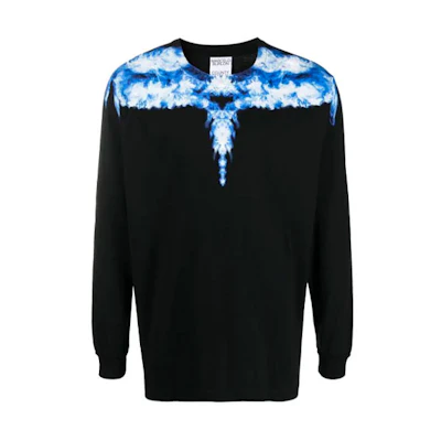 Marcelo Burlon SS21 Black Oversized Hooded Bomber Jacket CMEH024R21JER0011001