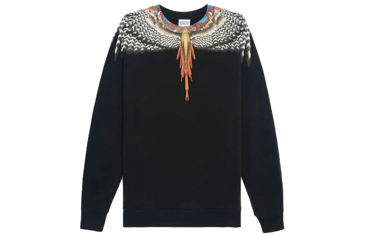 Marcelo Burlon SS21 Colorful Wing Print Hooded Jacket Black Men’s CMBE001E20FLE0031050