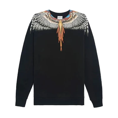 Marcelo Burlon SS21 Colorful Wing Print Hooded Jacket Black Men’s CMBE001E20FLE0031050