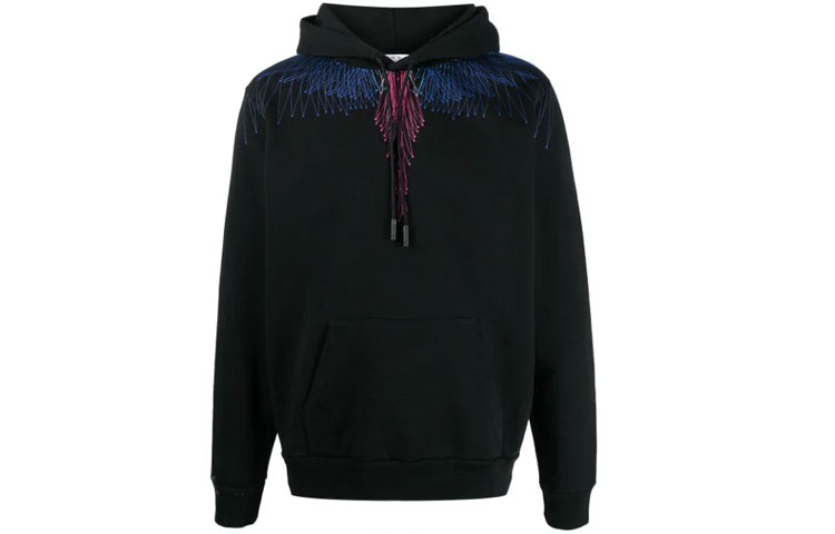 Marcelo Burlon SS21 County of Milan Wings Black Long Sleeve Sweatshirt CMHE024R21KNI0011069