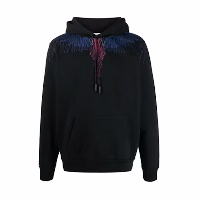 Marcelo Burlon SS21 County of Milan Wings Black Long Sleeve Sweatshirt CMHE024R21KNI0011069