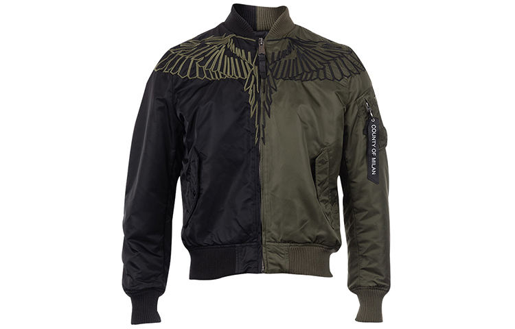 Marcelo Burlon SS21 Feather Print Crewneck Sweatshirt Black CMBA049S21FLE0021045