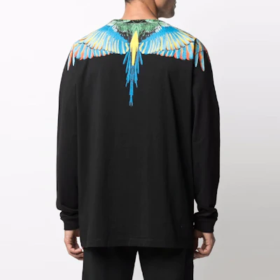 マルセロバーロン SS21 フェザーグラフィック ブラック 長袖Tシャツ メンズ CMAB007S21JER0011045 Purchase マルセロバーロン SS21 フェザーグラフィック ブラック 長袖Tシャツ メンズ CMAB007S21JER0011045