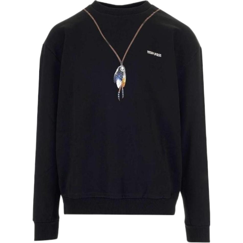 Marcelo Burlon SS21 Irregular Ink Splash Print Hoodie Black Menswear CMBB007F20FLE0141025