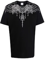 Marcelo Burlon SS21 Geometric Pattern Crewneck T-Shirt Black CMAA018F21JER0061001 Marcelo Burlon SS21 Geometric Pattern Crewneck T-Shirt Black CMAA018F21JER0061001