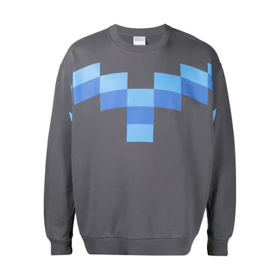 Marcelo Burlon SS21 Logo Graphic Crewneck Sweatshirt Grey. CMBA049R21FLE0014941