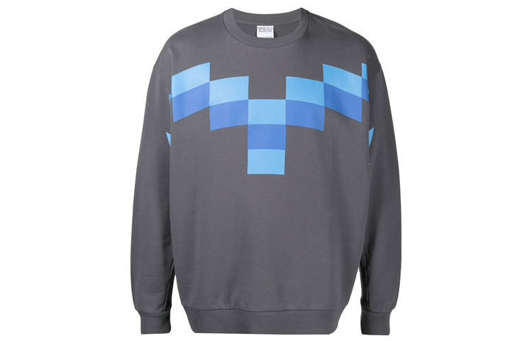 Order Marcelo Burlon Logo Crewneck Sweatshirt Kelabu SS21. CMBA049R21FLE0014941