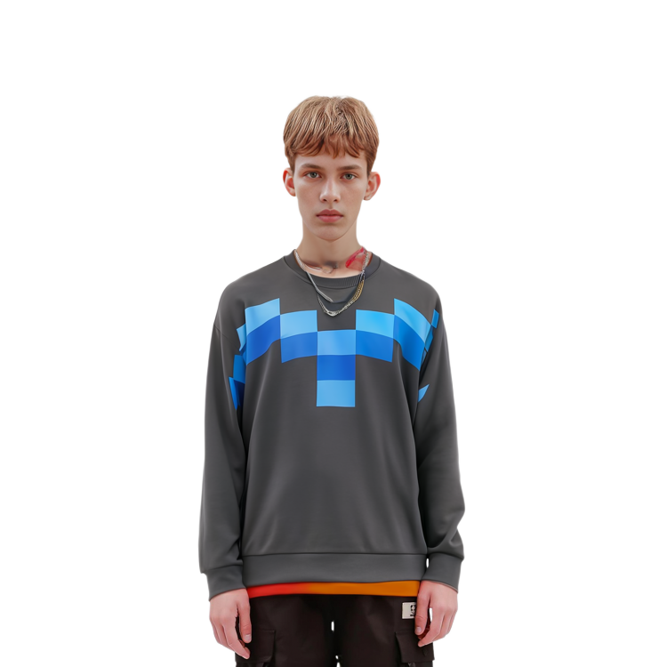 Sizing Marcelo Burlon Logo Crewneck Sweatshirt Kelabu SS21. CMBA049R21FLE0014941