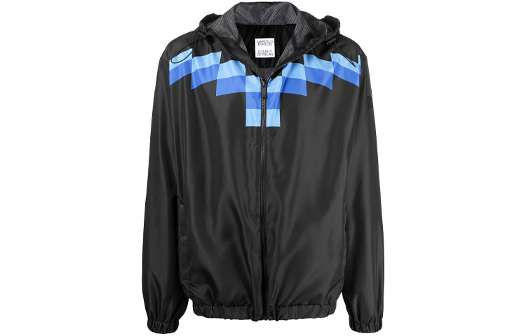 Marcelo Burlon SS21 Reversible Windbreaker Jacket Red () CMEO007S21FAB0012518