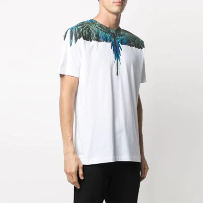 Camiseta Blanca de Manga Corta Marcelo Burlon SS21 Estampado de Alas. CMAA018R21JER0010169 Shop Camiseta Blanca de Manga Corta Marcelo Burlon SS21 Estampado de Alas. CMAA018R21JER0010169
