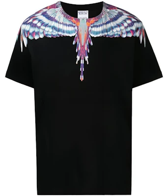 Marcelo Burlon SS21 翅膀棉質短袖T恤 男 黑色翅膀印花短袖上衣 CMAA018S21JER0011040 Buy Marcelo Burlon SS21 翅膀棉質短袖T恤 男 黑色翅膀印花短袖上衣 CMAA018S21JER0011040