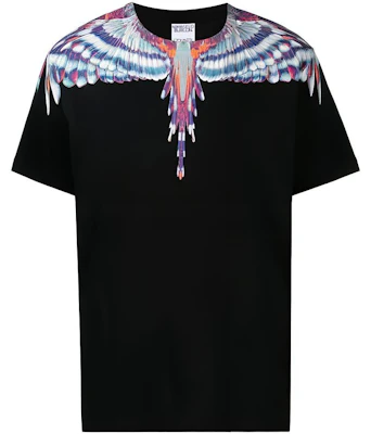 Marcelo Burlon SS21 翅膀棉質短袖T恤 男 黑色翅膀印花短袖上衣 CMAA018S21JER0011040 Order Marcelo Burlon SS21 翅膀棉質短袖T恤 男 黑色翅膀印花短袖上衣 CMAA018S21JER0011040