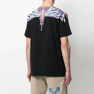 Marcelo Burlon SS21 翅膀棉質短袖T恤 男 黑色翅膀印花短袖上衣 CMAA018S21JER0011040 Purchase Marcelo Burlon SS21 翅膀棉質短袖T恤 男 黑色翅膀印花短袖上衣 CMAA018S21JER0011040