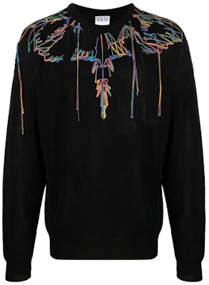 マルセロバーロン SS21 ウィングプリント 長袖クルーネックスウェット ブラック メンズ CMHE033S21KNI0011084 Order マルセロバーロン SS21 ウィングプリント 長袖クルーネックスウェット ブラック メンズ CMHE033S21KNI0011084