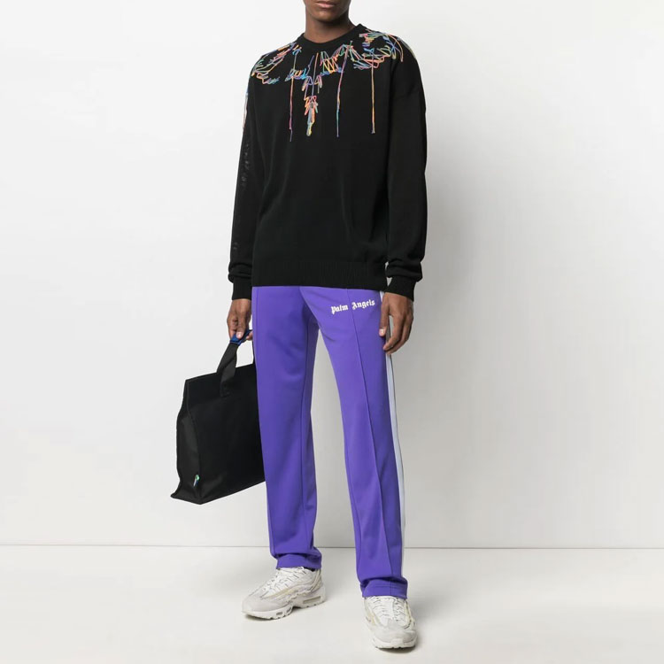 Lookbook マルセロバーロン SS21 ウィングプリント 長袖クルーネックスウェット ブラック メンズ CMHE033S21KNI0011084