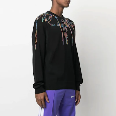 マルセロバーロン SS21 ウィングプリント 長袖クルーネックスウェット ブラック メンズ CMHE033S21KNI0011084 Purchase マルセロバーロン SS21 ウィングプリント 長袖クルーネックスウェット ブラック メンズ CMHE033S21KNI0011084